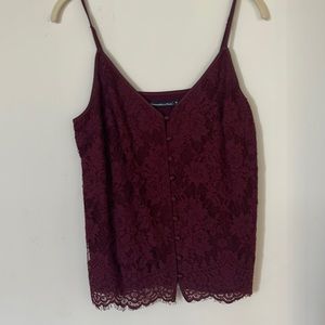 Abercrombie Maroon Lace Tank
